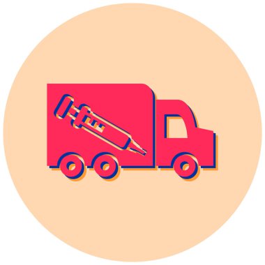 Kamyon. Web simgesi basit illüstrasyon