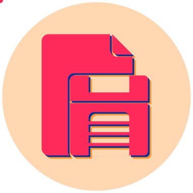 dosya biçimi simgesi, vektör illüstrasyonu