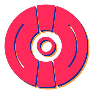 hedef simgesi. Web için dart topu vektör simgelerinin düz çizimi