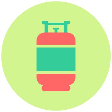 Gaz Silindiri simgesinin vektör illüstrasyonu