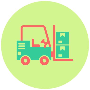 Çatal kaldırma. Web simgesi basit illüstrasyon