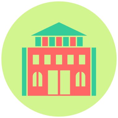 Mahkeme. Web simgesi basit illüstrasyon