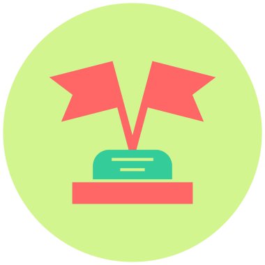 Bayraklar. Web simgesi basit illüstrasyon 