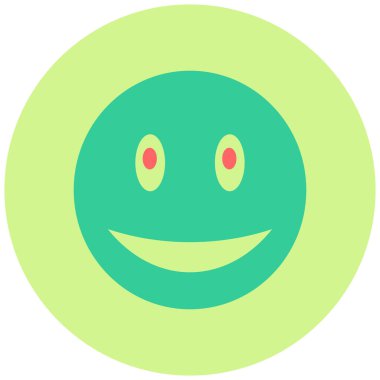 Gülümse. Web simgesi basit illüstrasyon