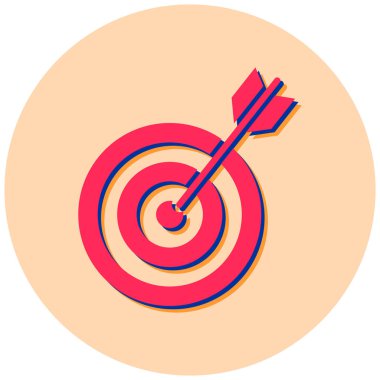 Hedef. Web simgesi basit illüstrasyon