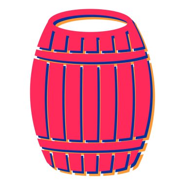 Bir fıçı bira. vektör illüstrasyonu