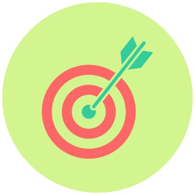 Gol hedefi. Web simgesi basit illüstrasyon