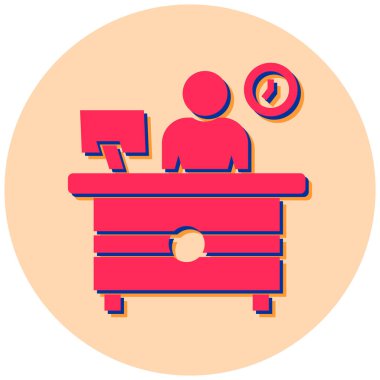 Çalış. Web simgesi basit illüstrasyon