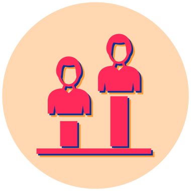 iş insanları düz vektör simgesi