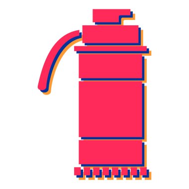 Su borusu simgesi. web tasarımı için kırmızı ateş ısıtıcısı vektör çizimi