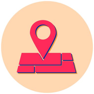 konum. Web simgesi basit illüstrasyon