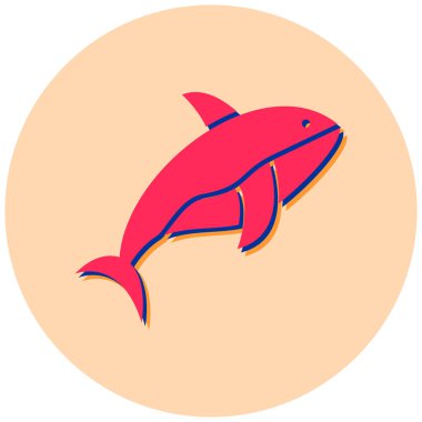 Balık. Web simgesi basit illüstrasyon