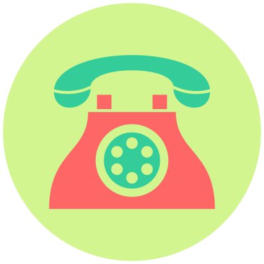 - Telefon. Web simgesi basit illüstrasyon 