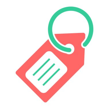 Simge etiketinin vektör illüstrasyonu