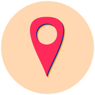 konum. Web simgesi basit illüstrasyon