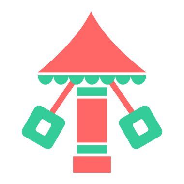 Bir çadır simgesinin vektör illüstrasyonu