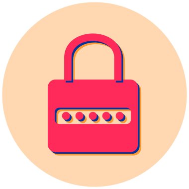 Kilit. Web simgesi basit illüstrasyon