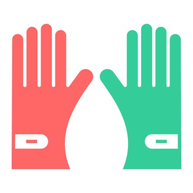 Eldiven simgesi vektör illüstrasyonu