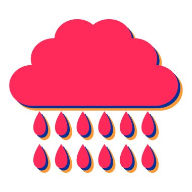 yağmur bulutları simge vektör illüstrasyon tasarımı
