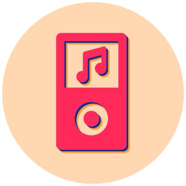 Müzik. Web simgesi basit illüstrasyon