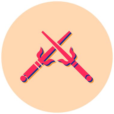 Barbekü. Web simgesi basit tasarım