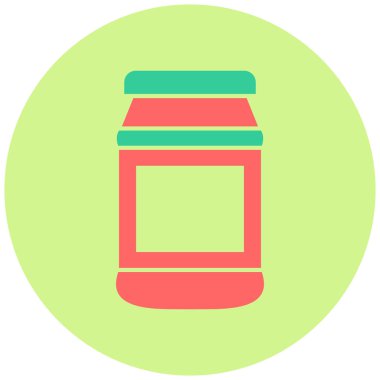 Kavanoz. Web simgesi basit illüstrasyon