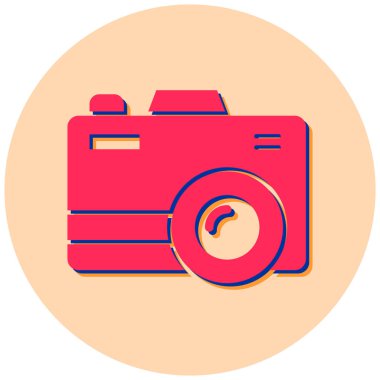 Kamera. Web simgesi basit illüstrasyon