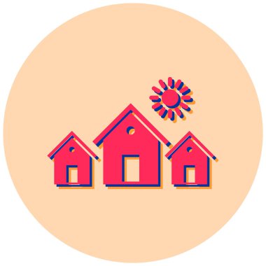 Bölge. Web simgesi basit illüstrasyon