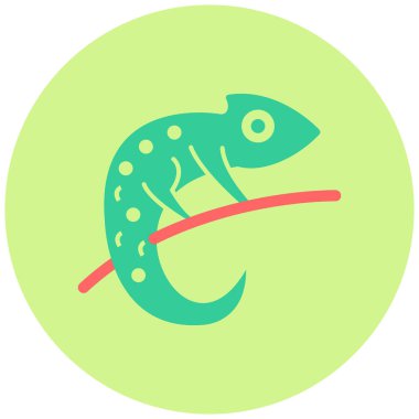 Bukalemun. Web simgesi basit illüstrasyon