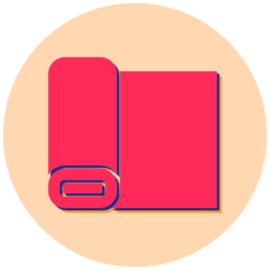 Havlu. Web simgesi basit illüstrasyon