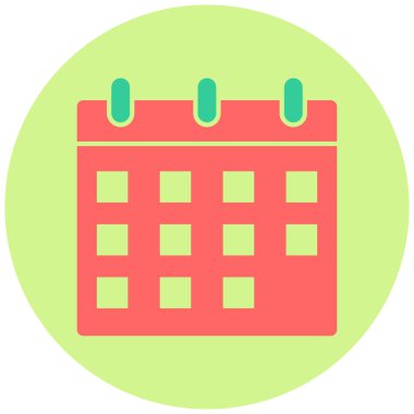 Takvim simgesi vektör illüstrasyonu