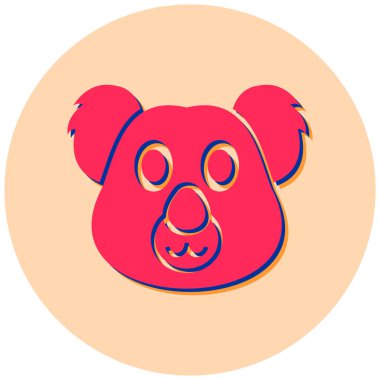 Bir hayvan yüzünün vektör illüstrasyonu