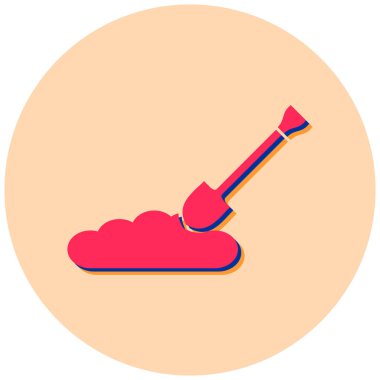 Kürek. Web simgesi basit illüstrasyon