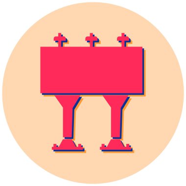 Reklam panosu. Web simgesi basit illüstrasyon