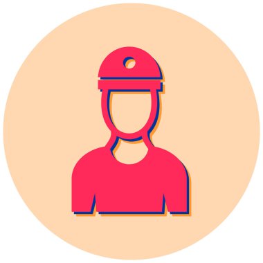 Miğferli bir adamın vektör çizimi