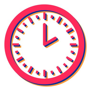 Saat simgesi. vektör illüstrasyonu