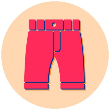 Şort. Web simgesi basit illüstrasyon