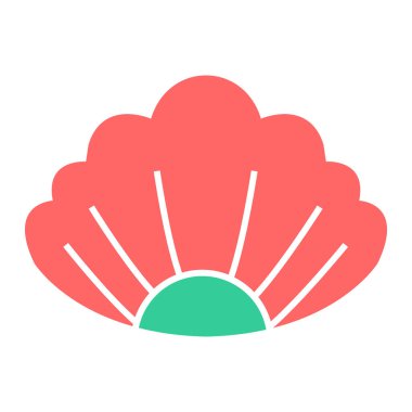 deniz kabuğu ikonu vektör çizimi tasarımı