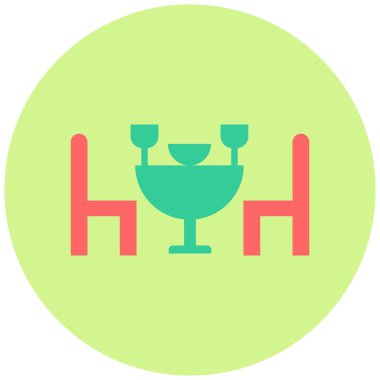 Mutfak masası. Web simgesi basit illüstrasyon