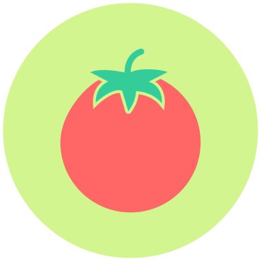 Domates. Web simgesi basit illüstrasyon