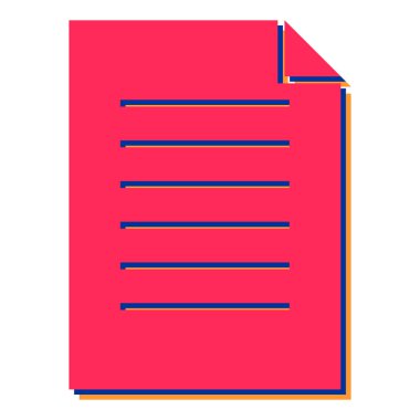 belge simgesi, vektör çizimi