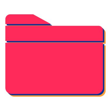 klasör simgesi. Beyaz arkaplanda izole edilmiş belge vektör simgelerinin düz çizimi