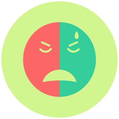 Ağlıyorum. Web simgesi basit illüstrasyon