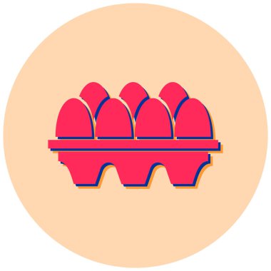 Yumurtalar. Web simgesi basit illüstrasyon