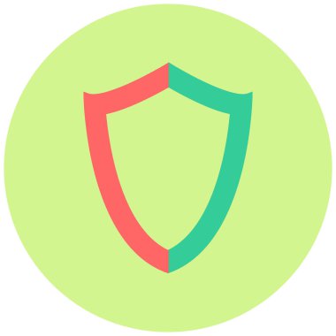 Kalkan. Web simgesi basit illüstrasyon