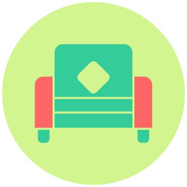 Kanepe. Web simgesi basit illüstrasyon