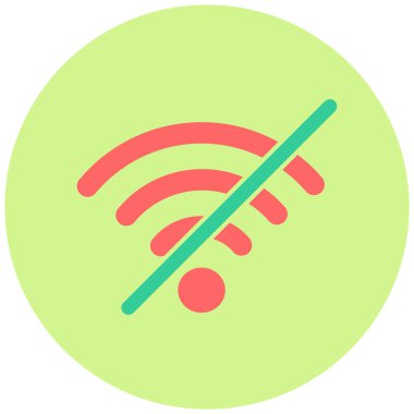 Kablosuz. Web simgesi basit illüstrasyon