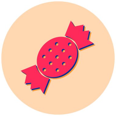 Çilekli. Web simgesi basit illüstrasyon