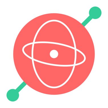 atom vektörü simgesi modern illüstrasyon