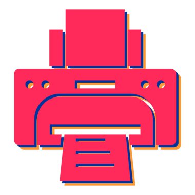 Modern b 'nin vektör illüstrasyonu yazıcı simgesinden yoksun